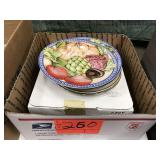 asst porcelain decorative plates