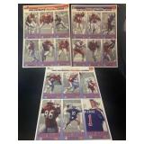 NFL 1993 Patriots uncut cards