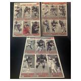NFL 1993 Falcons uncut cards