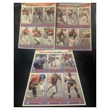 NFL 1993 Broncos uncut cards