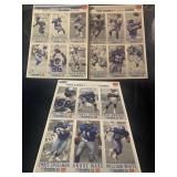 NFL 1993 Lions uncut cards