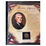 US Presidents Coin Collection Dollar and stamps
