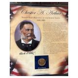 US Presidents Coin Collection Dollar and stamps