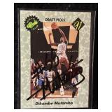 Dikembe mutomo signed card Draft pick card