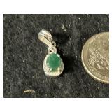 Emerald Pendant Sterling