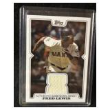 Fred Lewis Game Worn Jersey card