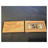 Colorized one dollar bill