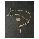 14K gold necklace with Cross