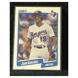 Juan Gonzalez Rookie card