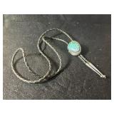 Native Sterling and turquoise BOLO Native Sterling and turquoise BOLO
