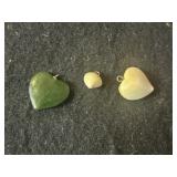 Heart shaped stone charms Heart shaped stone charms