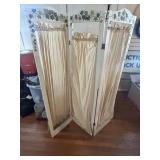 Room divider with cloth panels Room divider with cloth panels