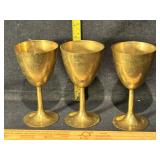 Brass goblets Brass goblets