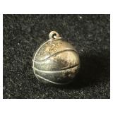 Sterling Silver Basketball Charm from 1949 Sterling Silver Basketball Charm from 1949