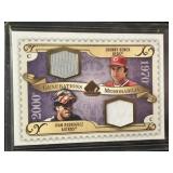 Johnny Bench and Ivan Rodriguez Relic card Johnny Bench and Ivan Rodriguez Relic card