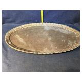 Hammered Brass oval tray
