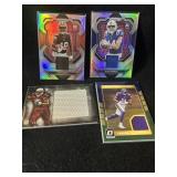 Football game worn Jersey cards