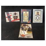 Game used worn or bat cards