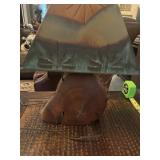 Western themed solid wood lamp