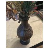 Flower pot with fake flowers