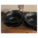 Vintage lotus rice bowls