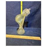 Frosted glass horse figurine