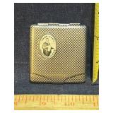 Vintage German silver plated wooden match holder