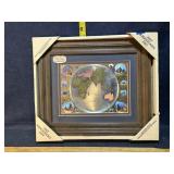 Framed world map