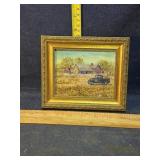 Framed oil on canvas
