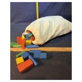 Wood building blocks