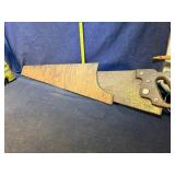 Wood handled hand saw
