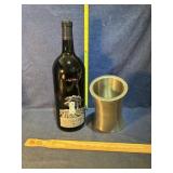 Wine bottle dï¿½cor (real bottle) and wine holder