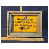 Vintage Porcelain sign framed