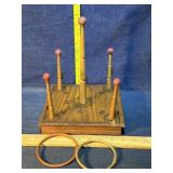 Vintage wooden Ring toss game