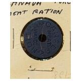 Vintage Canadian meat ration token