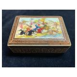 Vintage hand painted trinket box