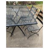 folding Metal table and chairs
