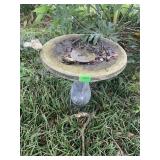Cement bird bath