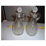 Glass bottles with glass stoppers