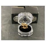 Crystal Diamond Lucite Ring Box