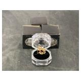 Crystal Diamond Lucite Ring Box