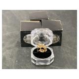 Crystal Diamond Lucite Ring Box