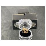 Crystal Diamond Lucite Ring Box