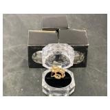 Crystal Diamond Lucite Ring Box
