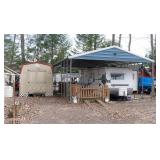 Campsite with Camper at Big Bear Lake
