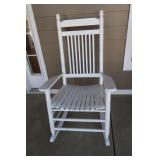 White Wooden Rocking Chair-22"W White Wooden Rocking Chair-22"W
