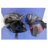 Pure Polaris Moto EX Helmet Sz Med w/2 ATV Masks