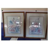 2 Framed #Watercolors signed Renee Dollar