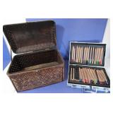 Artist Kit w/Pencils, Paint&more w/Lidded Basket-