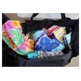 Large Beach Towel Lot w/Large Duffle Bag